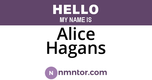 Alice Hagans