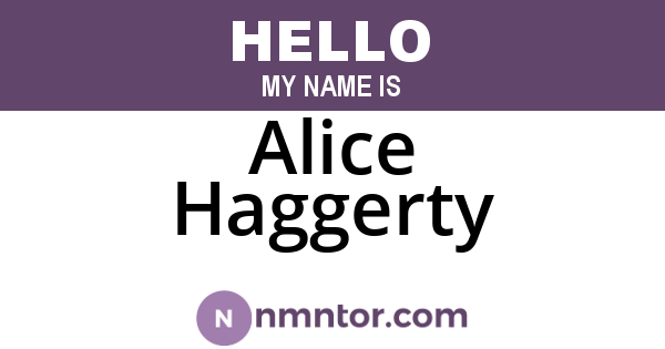 Alice Haggerty