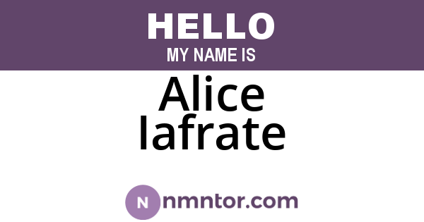 Alice Iafrate