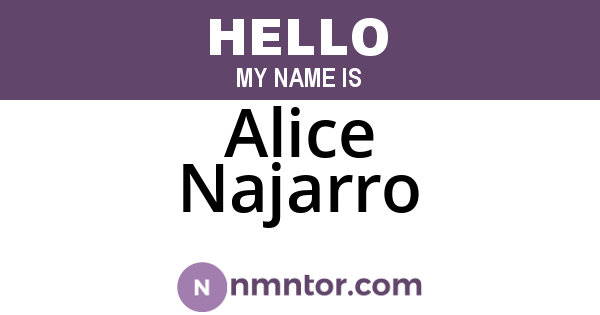 Alice Najarro