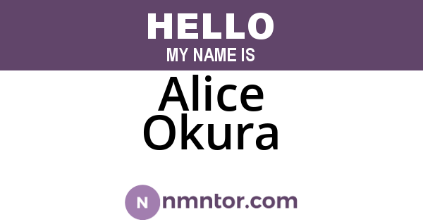Alice Okura