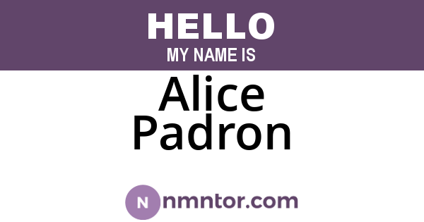 Alice Padron