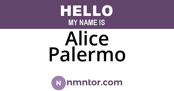 Alice Palermo