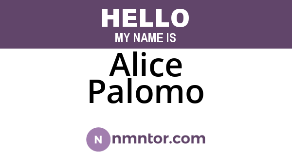 Alice Palomo