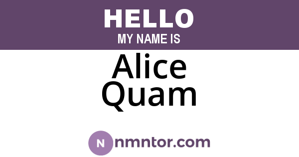 Alice Quam