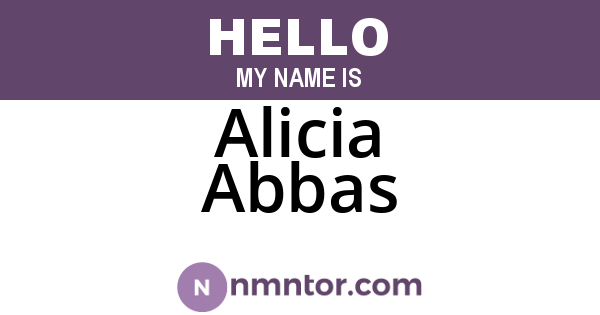 Alicia Abbas
