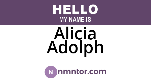 Alicia Adolph