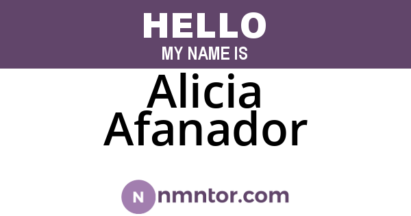 Alicia Afanador