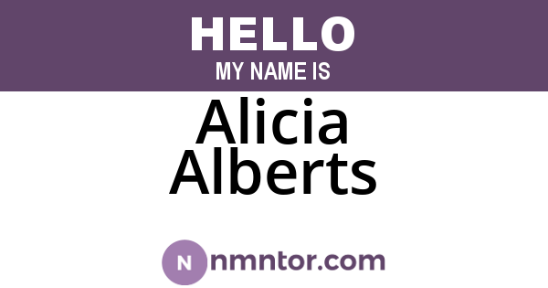 Alicia Alberts