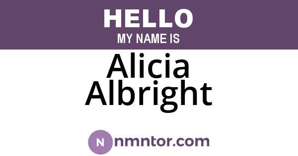 Alicia Albright