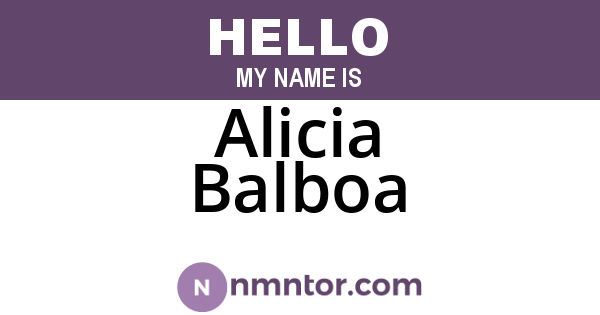 Alicia Balboa
