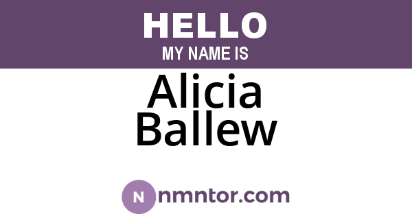 Alicia Ballew