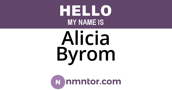 Alicia Byrom