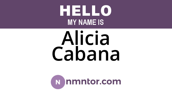 Alicia Cabana
