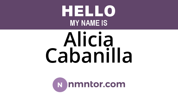 Alicia Cabanilla