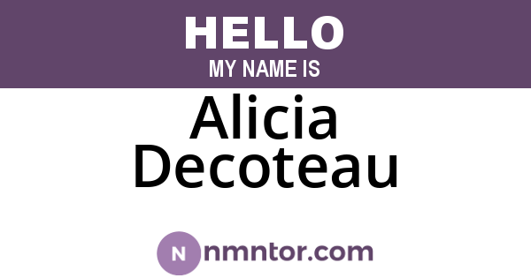 Alicia Decoteau