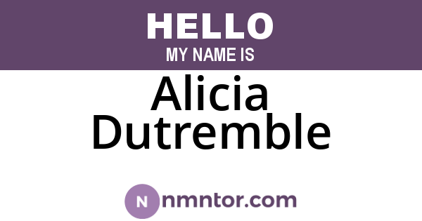 Alicia Dutremble