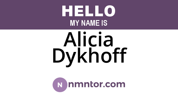 Alicia Dykhoff