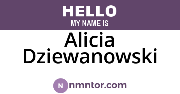 Alicia Dziewanowski