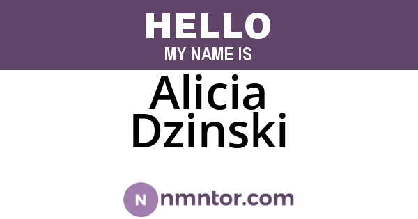 Alicia Dzinski