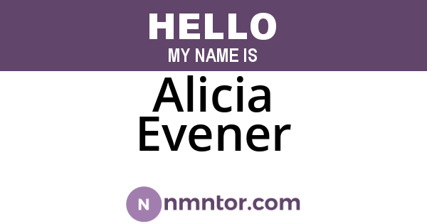 Alicia Evener