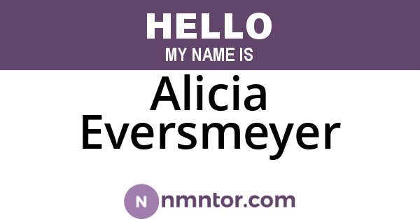 Alicia Eversmeyer