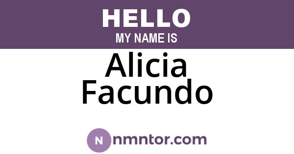 Alicia Facundo
