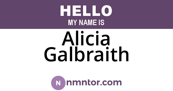 Alicia Galbraith