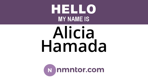 Alicia Hamada