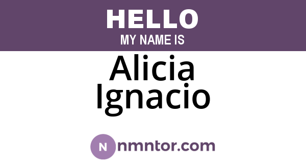 Alicia Ignacio
