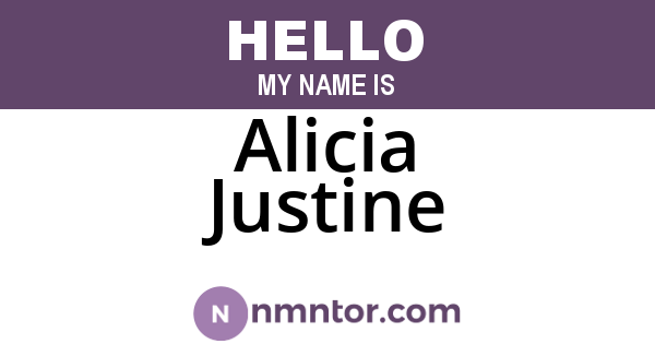 Alicia Justine