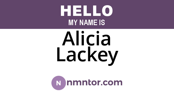 Alicia Lackey