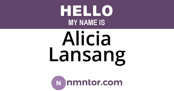 Alicia Lansang