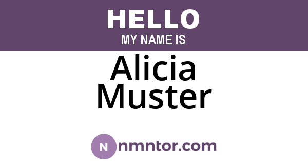 Alicia Muster