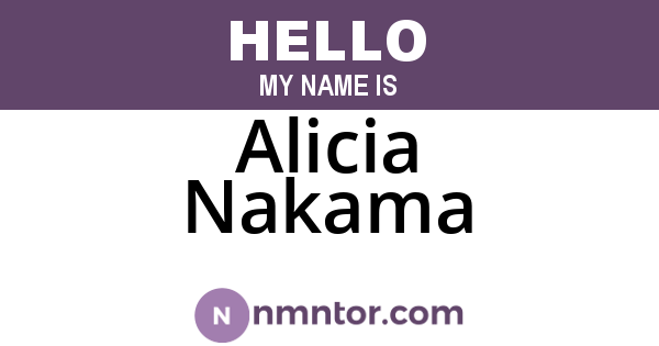Alicia Nakama