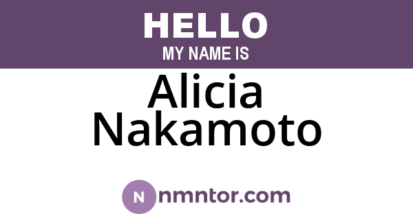 Alicia Nakamoto