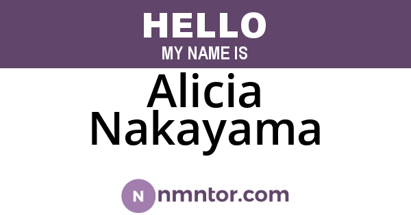 Alicia Nakayama