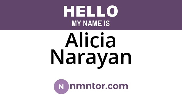 Alicia Narayan