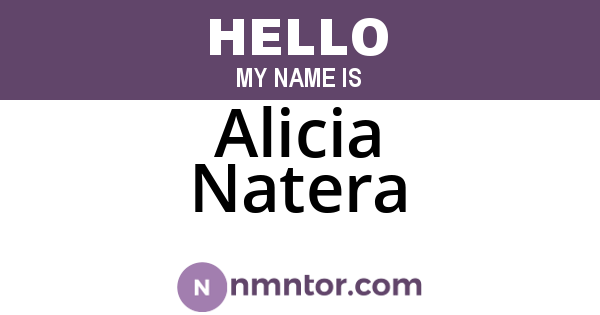 Alicia Natera