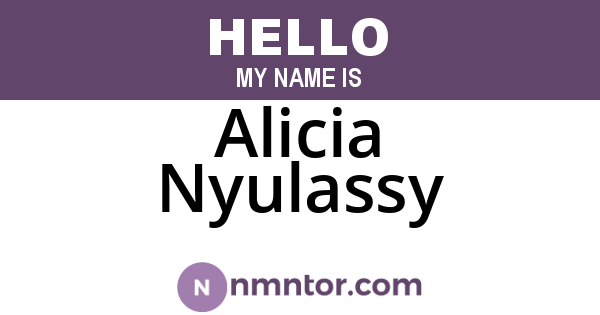 Alicia Nyulassy