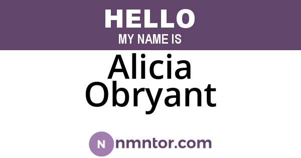 Alicia Obryant