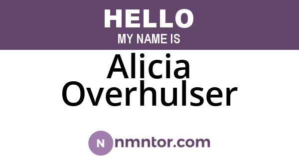 Alicia Overhulser