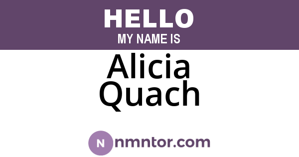 Alicia Quach
