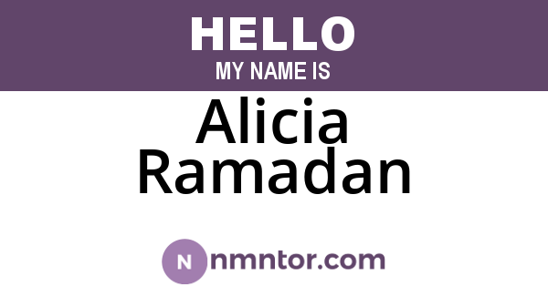 Alicia Ramadan