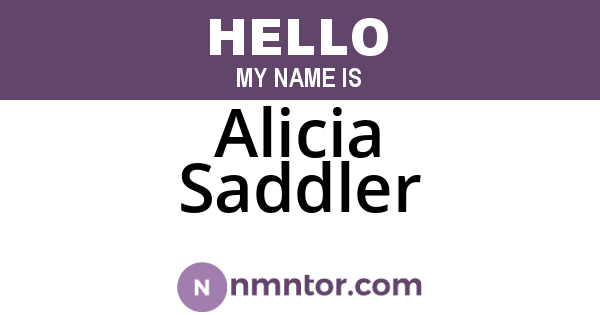 Alicia Saddler
