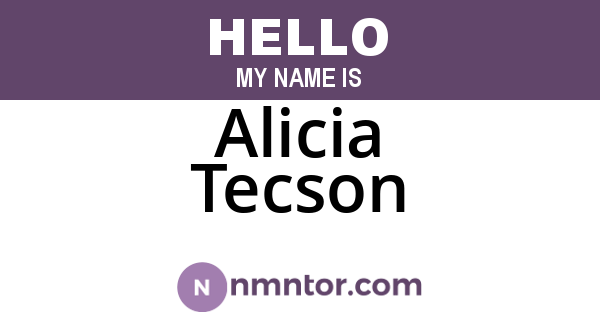 Alicia Tecson