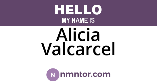 Alicia Valcarcel
