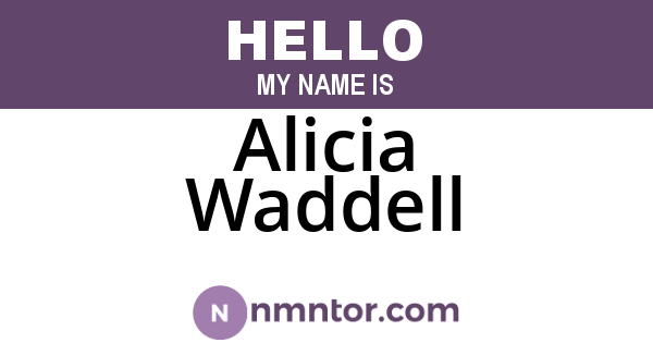 Alicia Waddell