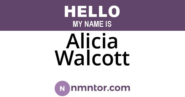 Alicia Walcott