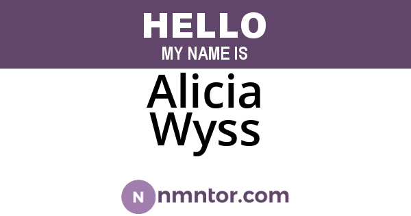 Alicia Wyss